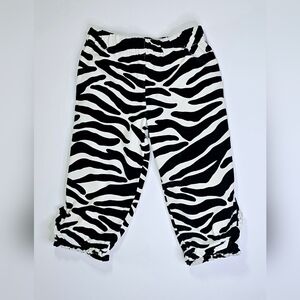 Talbots Black and White Zebra Striped Toddler Pants Size 24M